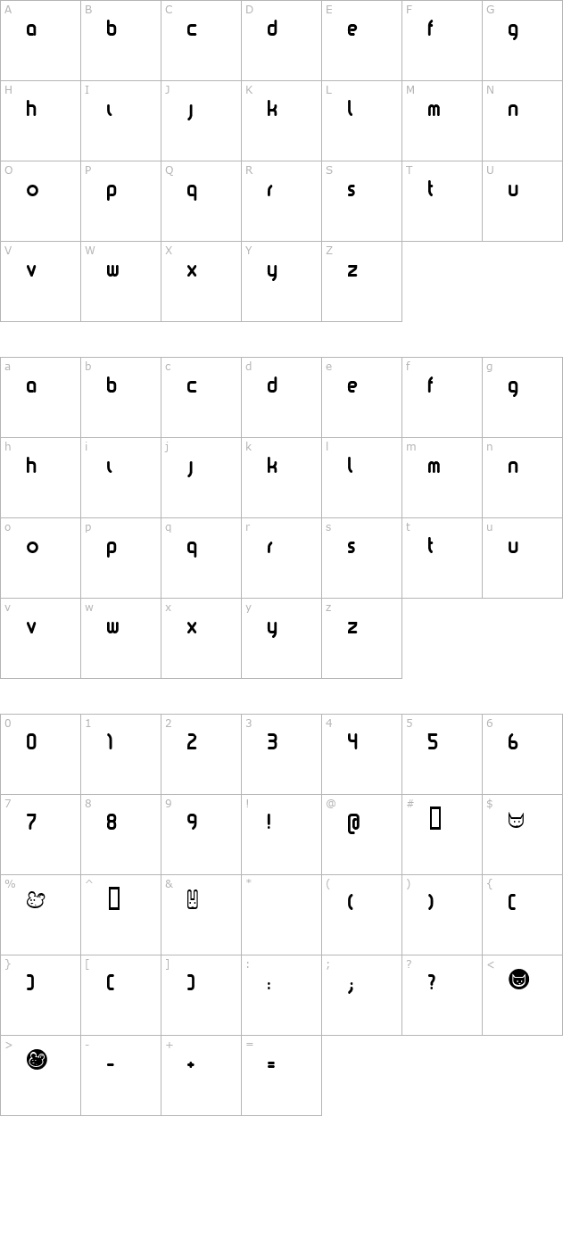 kazoo character map