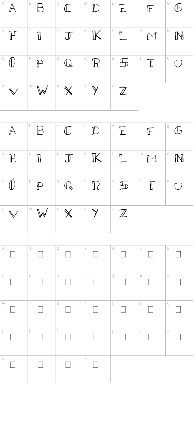 Kega character map