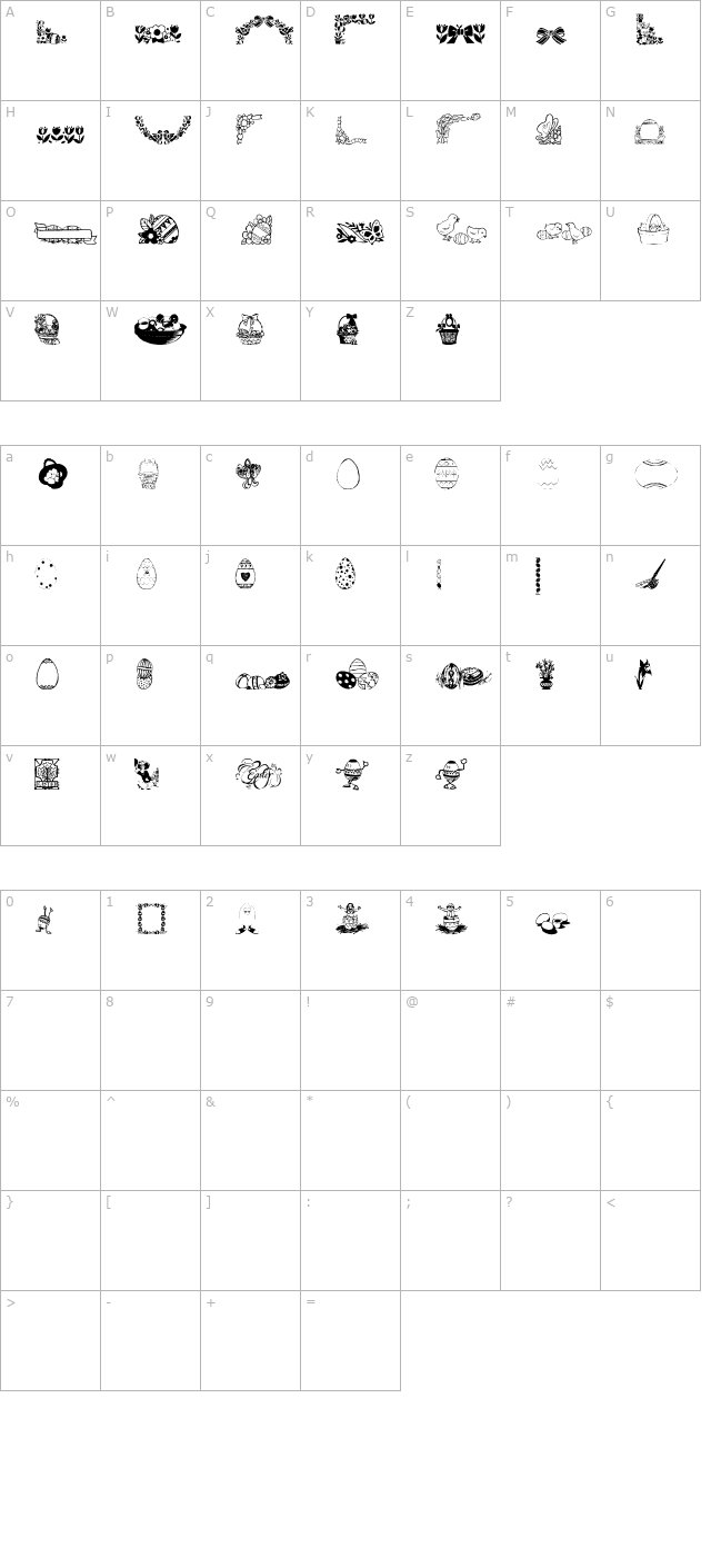 KenderEaster2 character map