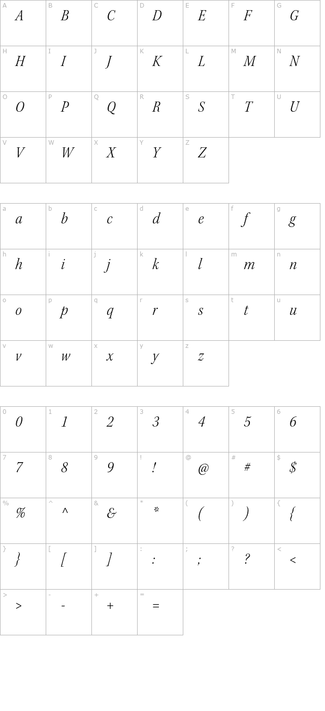 keplerstd-lightscnitsubh character map