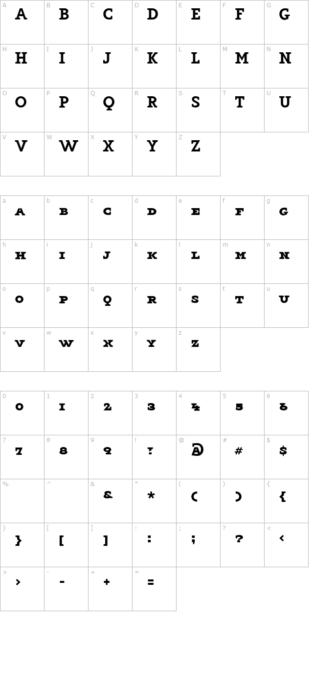 key-mediumcapitals character map