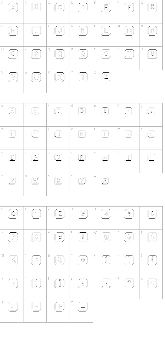 KeyboardOutline character map