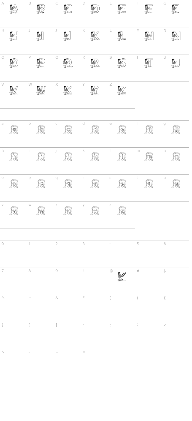 KGBEACH1 character map