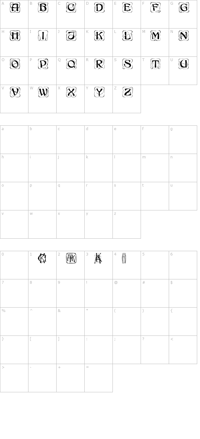 KhachaturianCaps character map