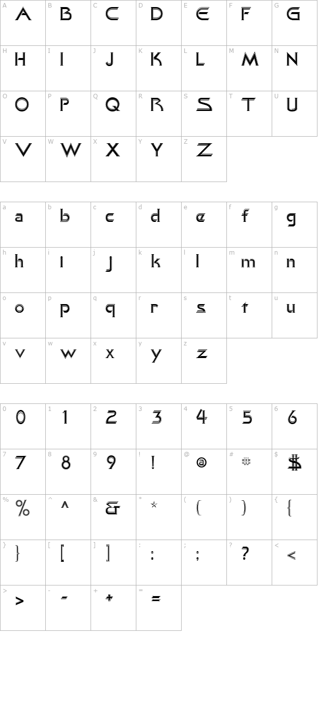 Khan AlreadyFilled character map