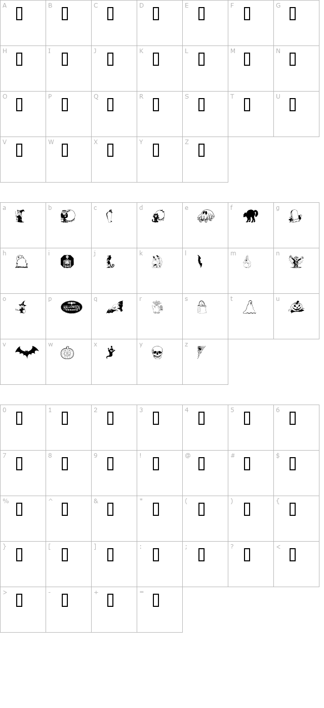 kiddy-halloween character map