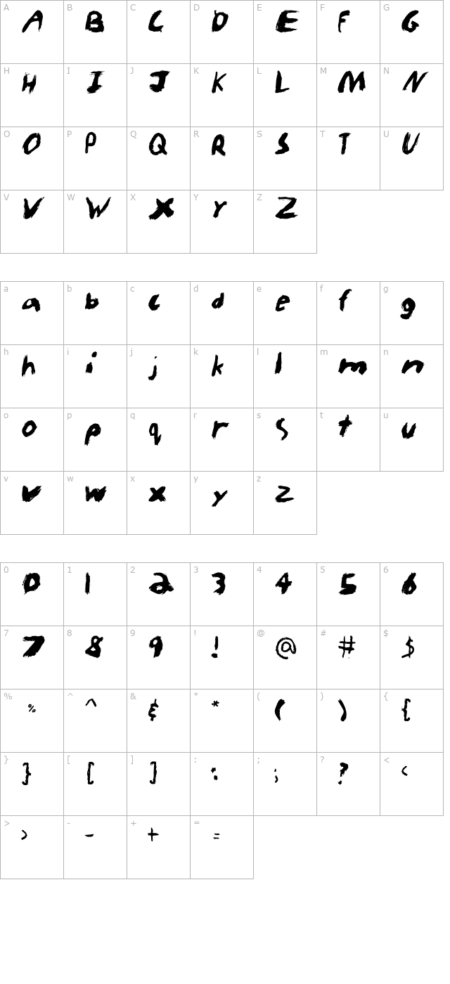 kidtypepaint character map