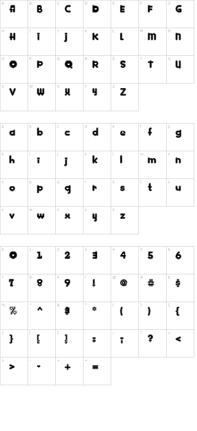 kinkee character map