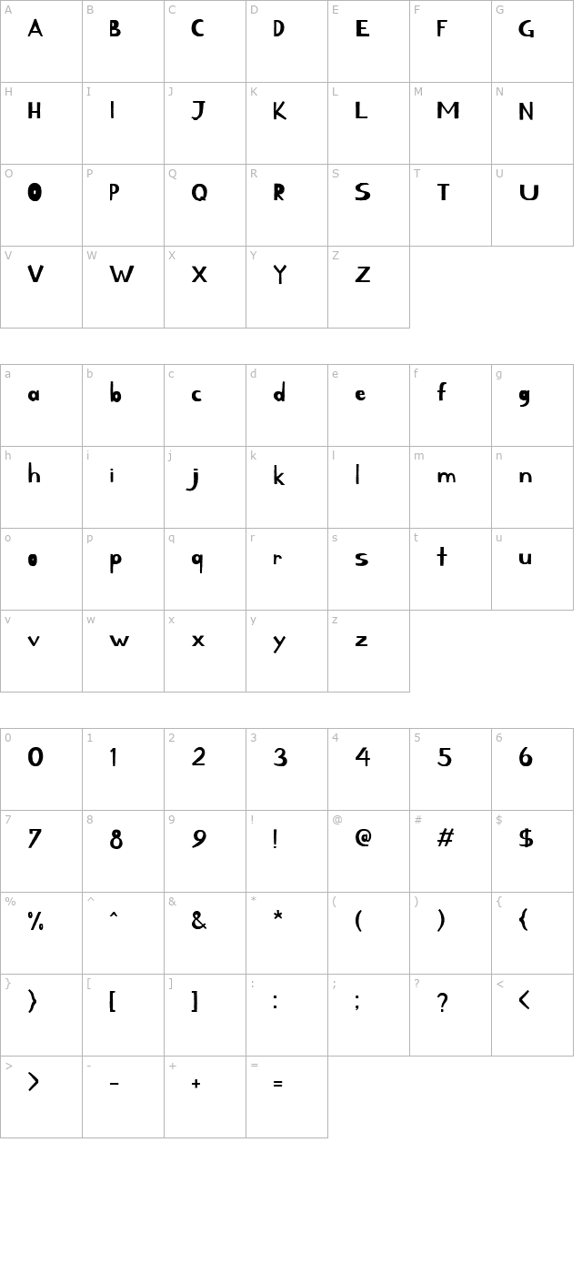 kirang-haerang character map