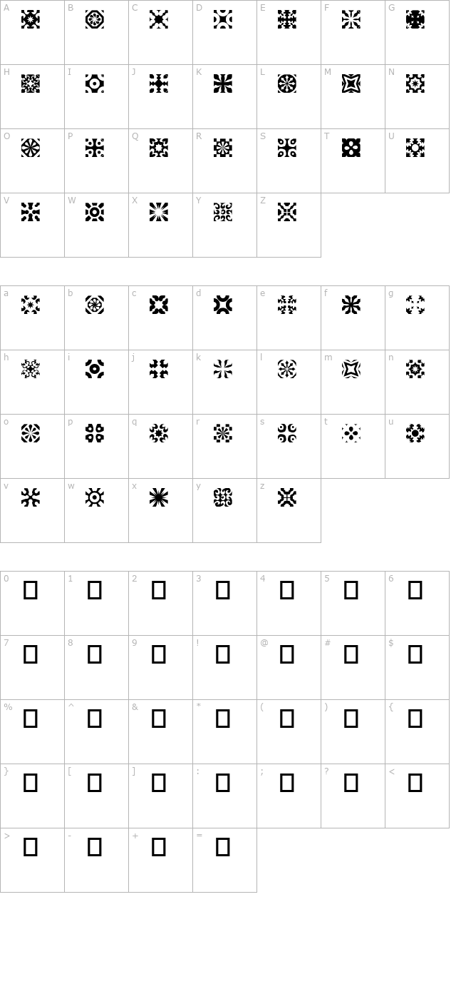 kitchen tile character map