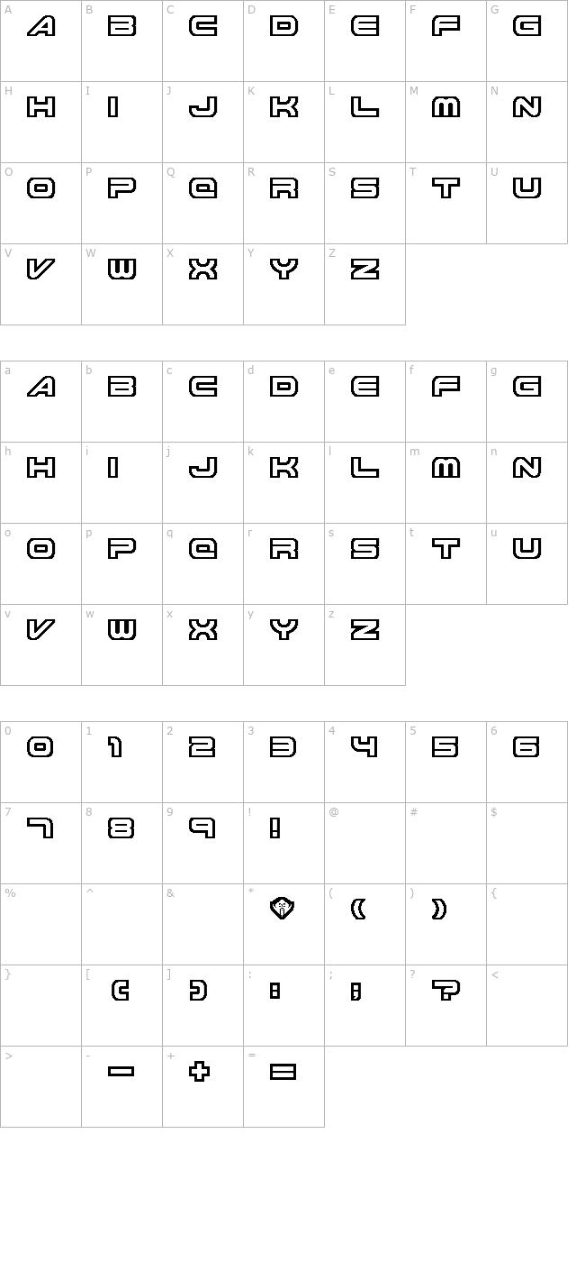 Knighthawks character map