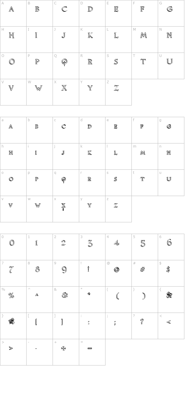 knights-quest-callig character map