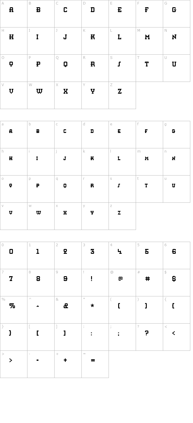 knomen character map