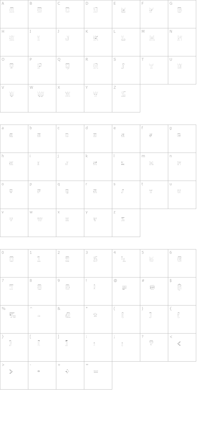 KnomenOutline character map