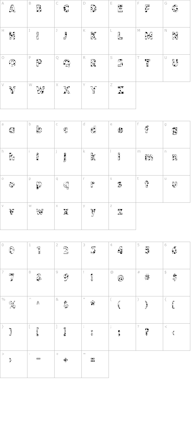 KolSpotted character map