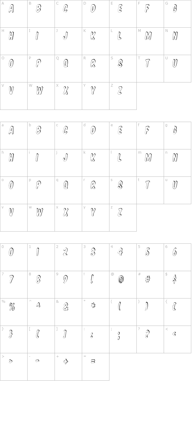 komika-title-shadow character map