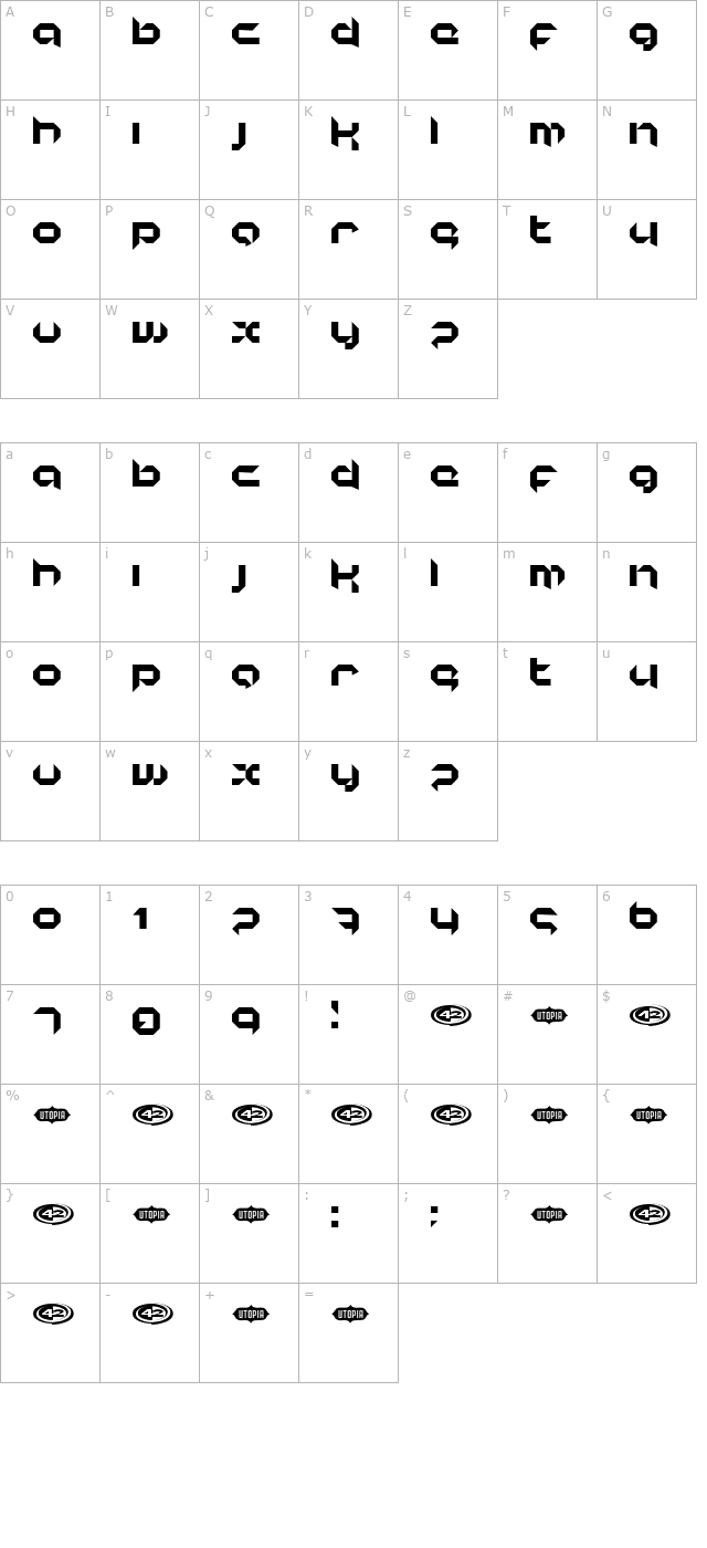 korunishi character map