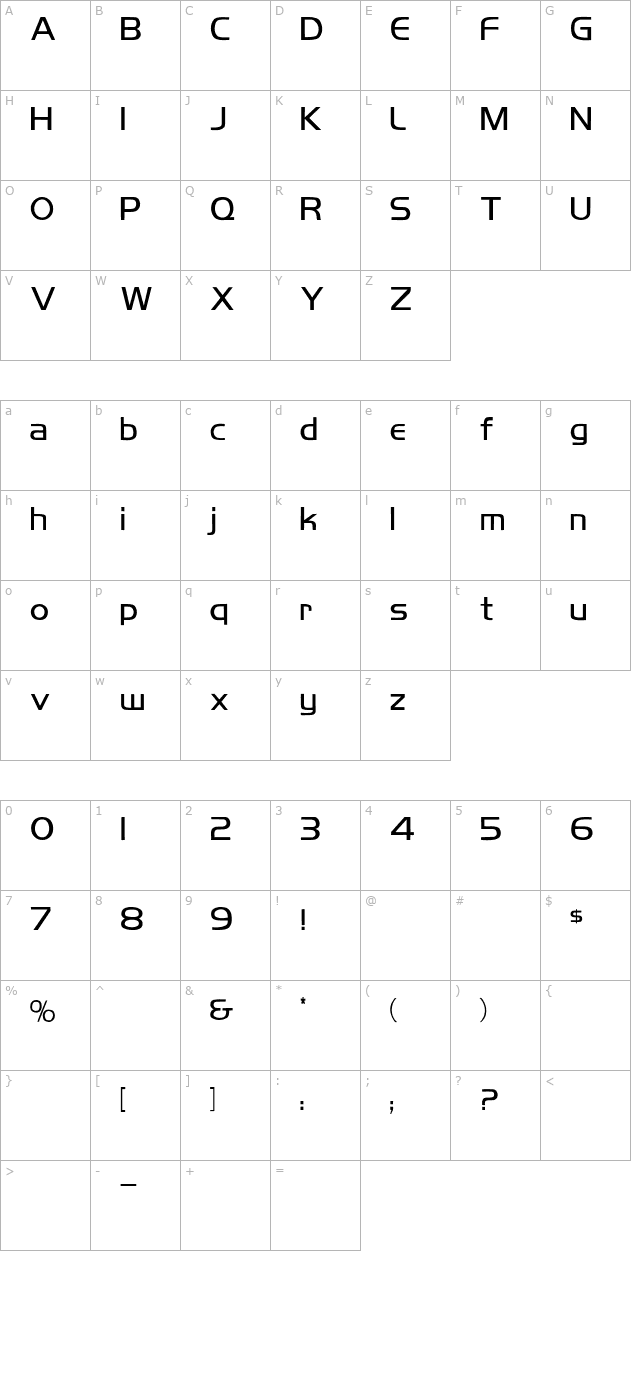 koshgarian-light character map