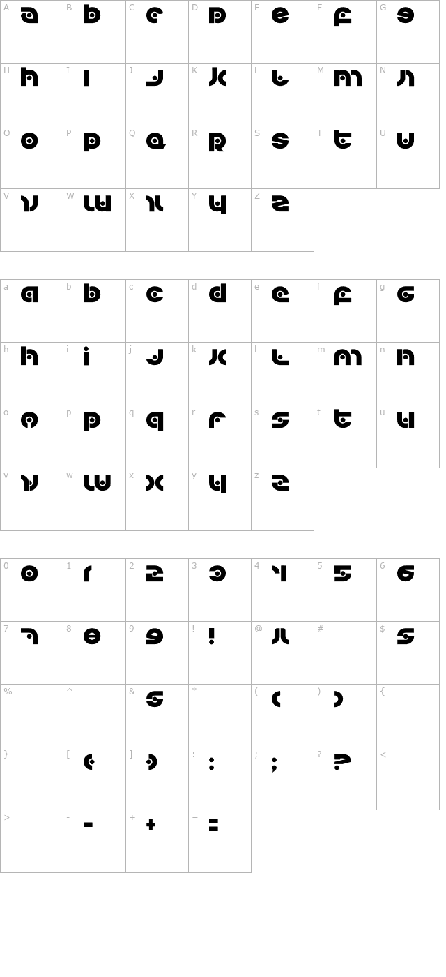 kovacs-spot character map