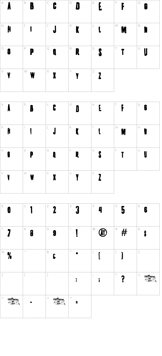 kp-duty-frazzled-jl character map