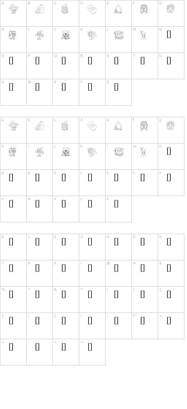 KR Christmas Color Me character map