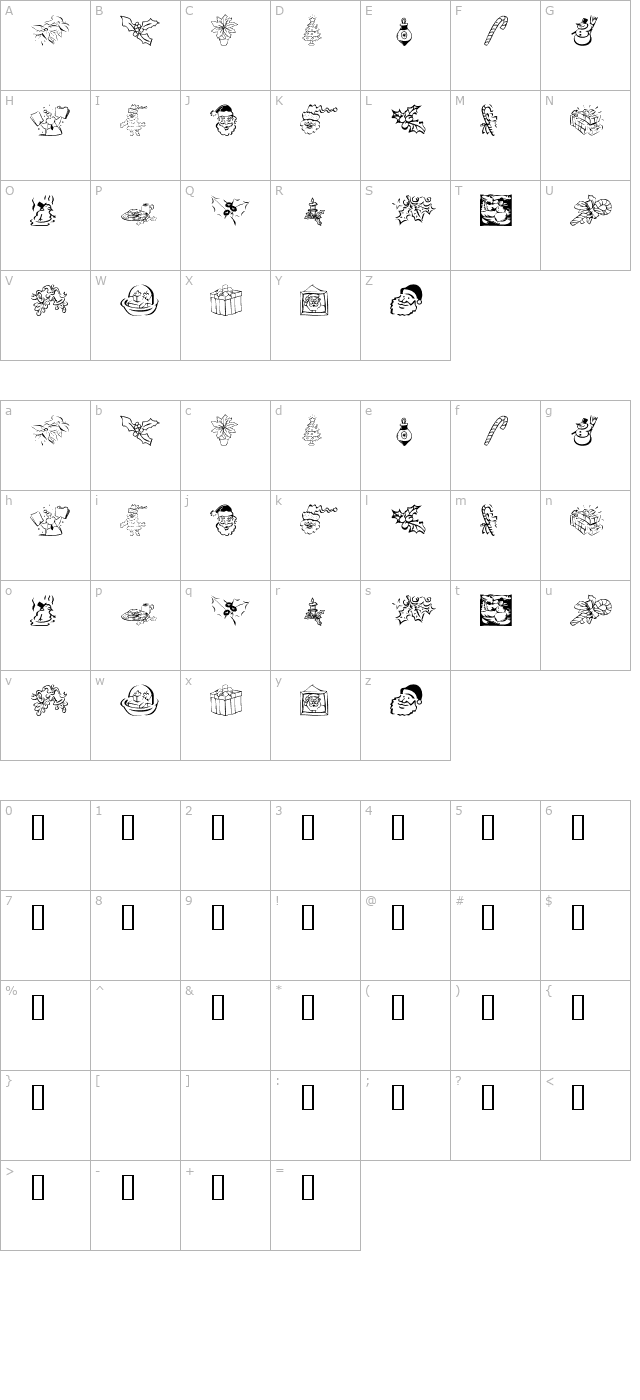 KR Christmas Dings 2004 Five character map