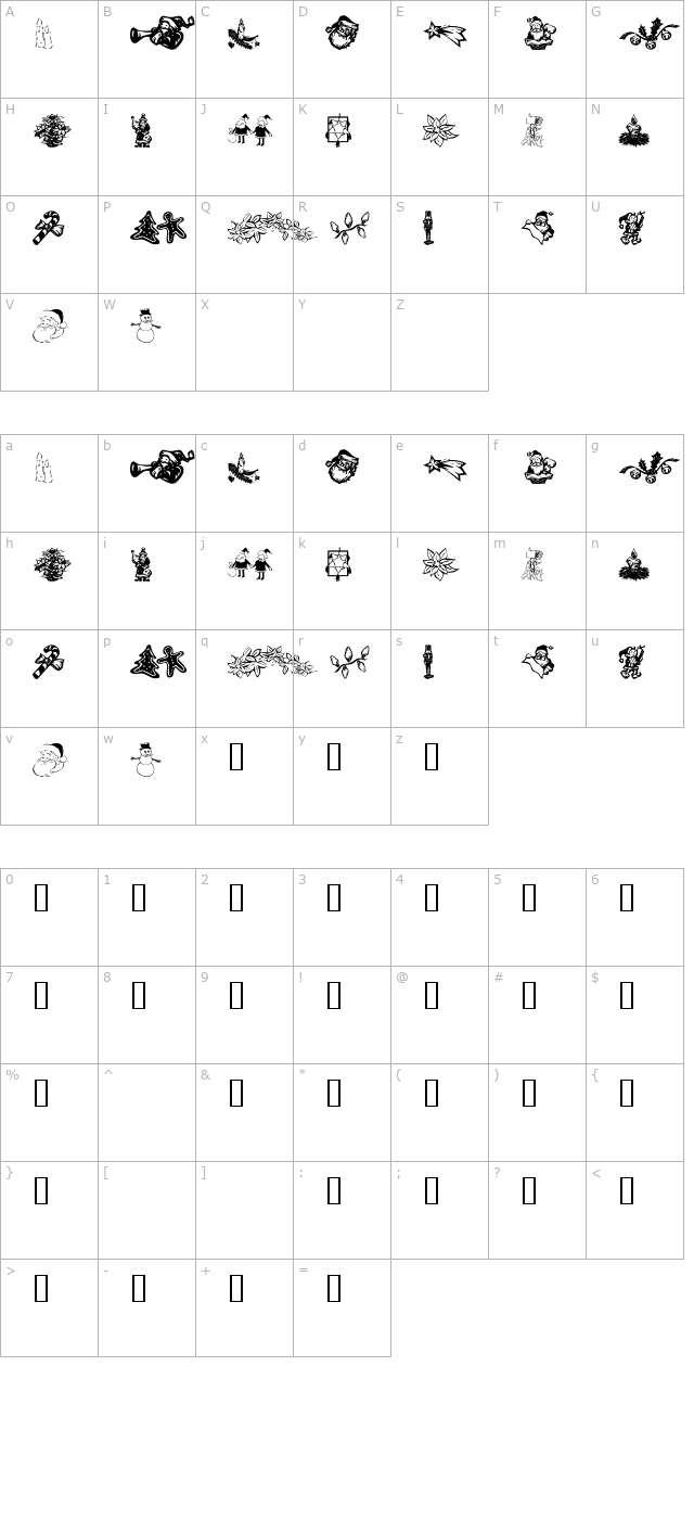 KR Christmas Dings 2004 Six character map