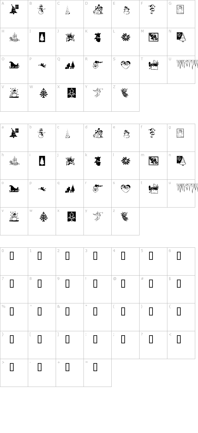 kr-christmas-time character map