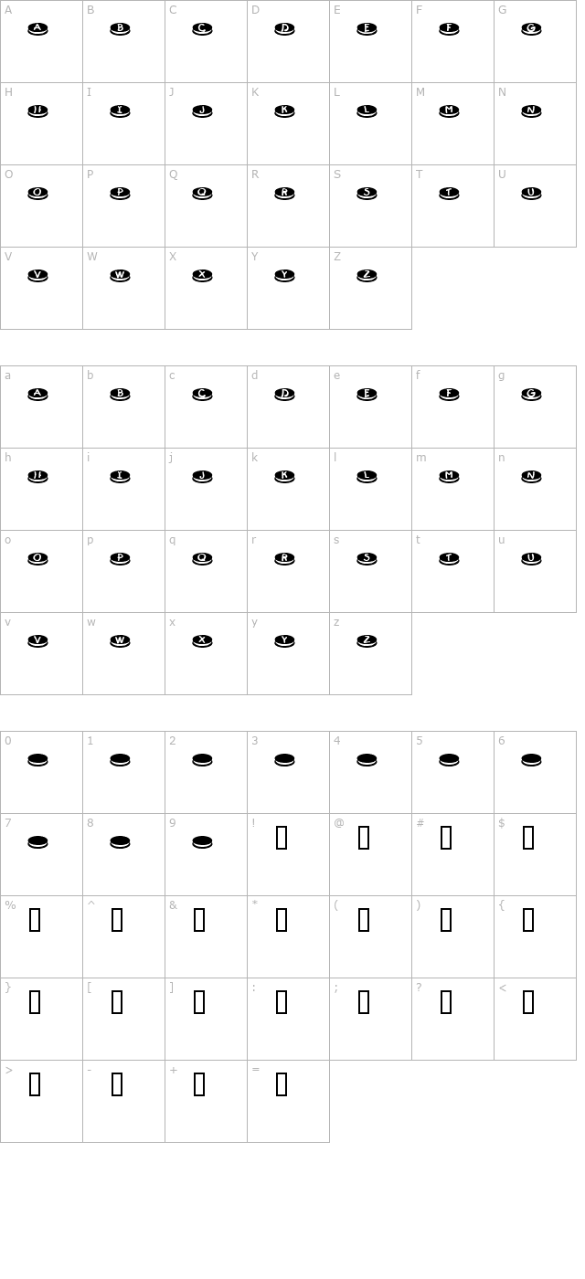 KR Dunkers character map