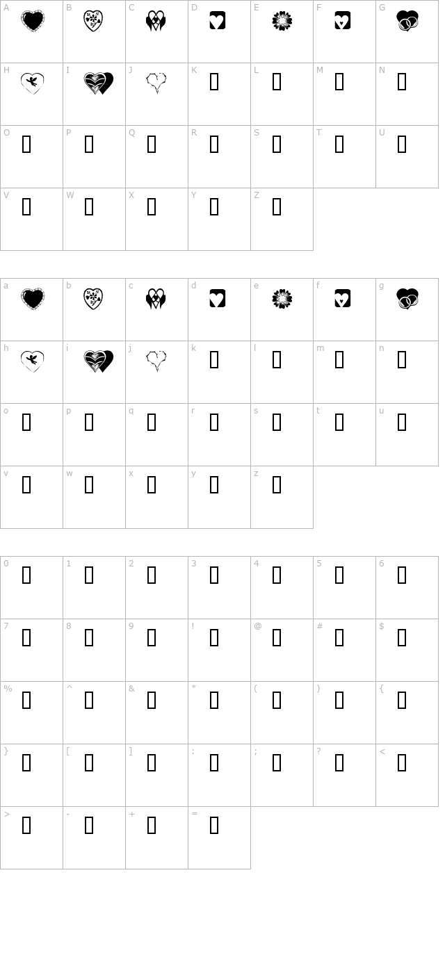 kr-heartiness character map