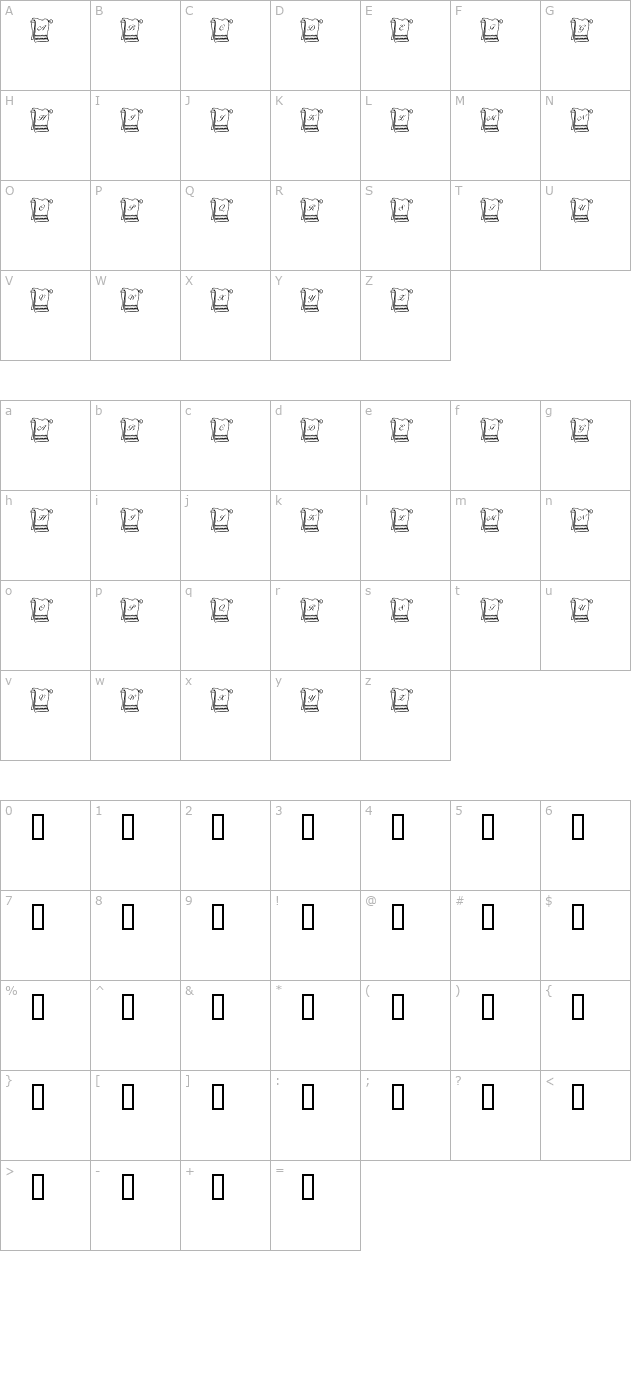 KR His N Hers character map