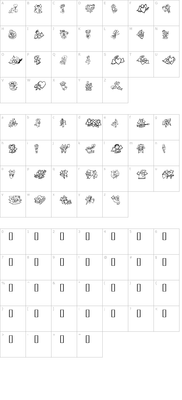 kr-love-angels character map