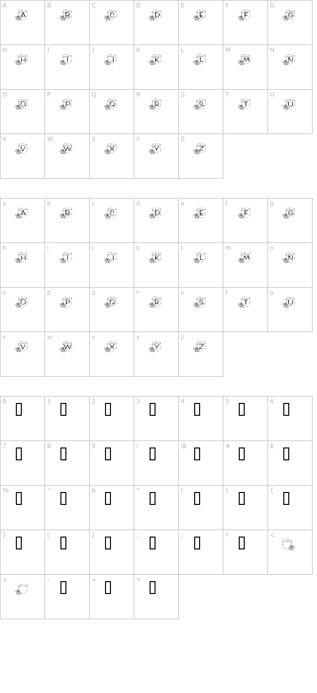 KR Nutsy! character map