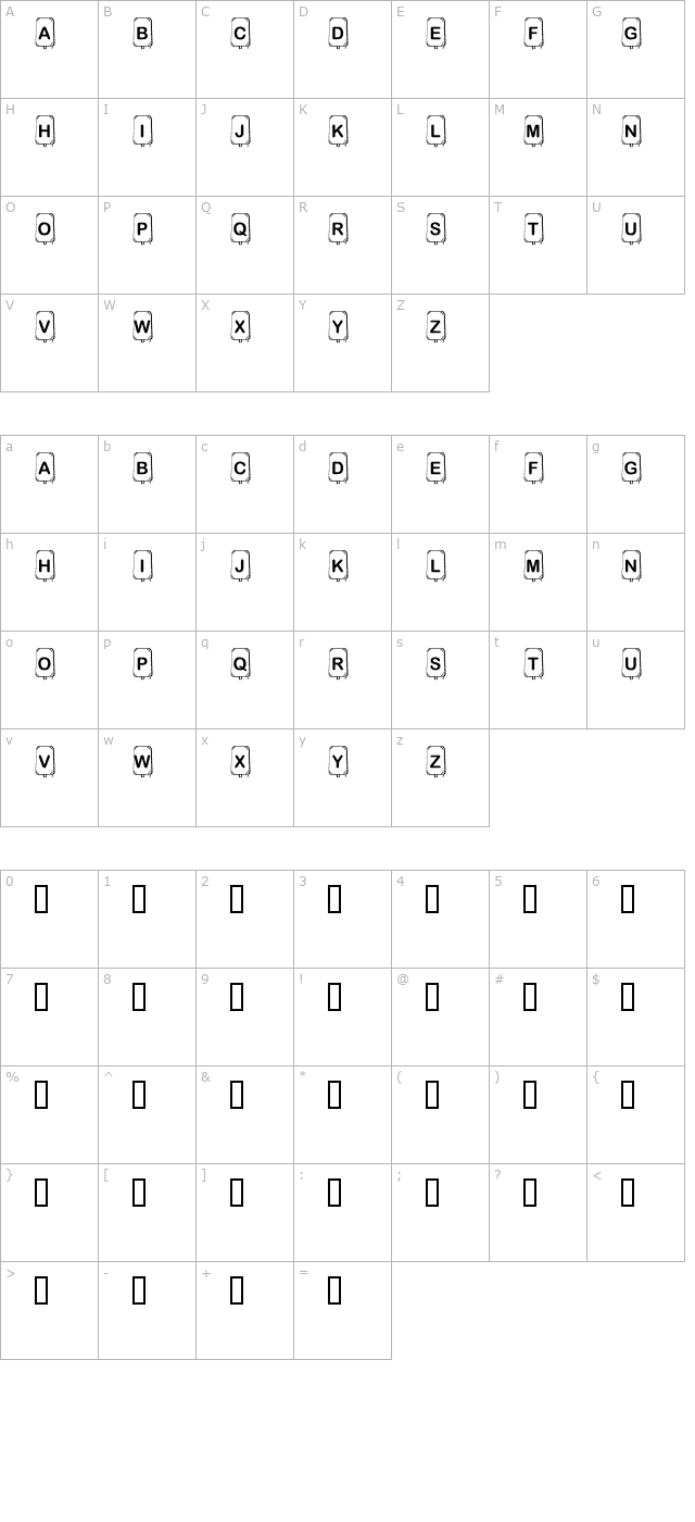 KR Popsicle character map