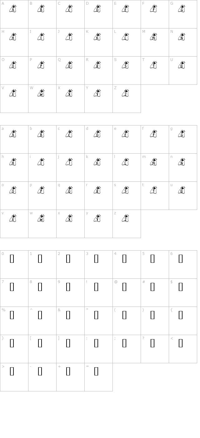 KR Santas Bag character map