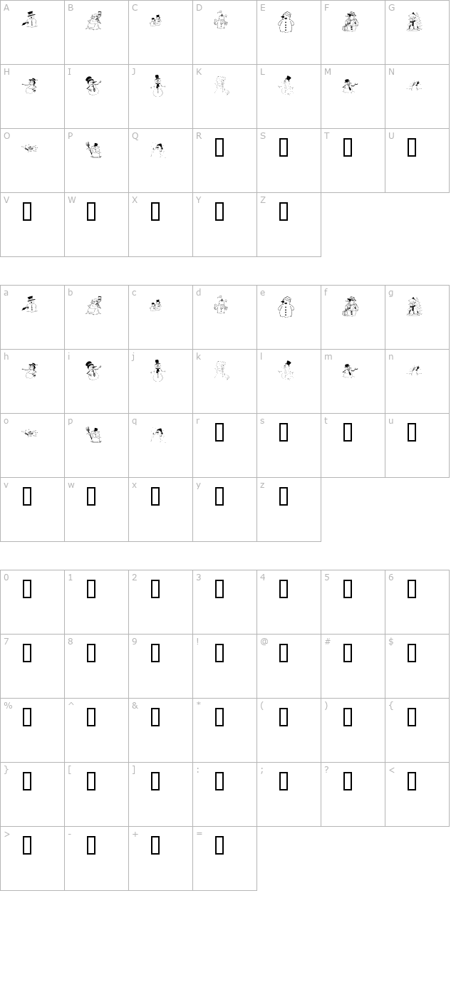 KR Snow People character map