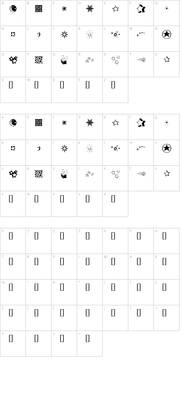 kr-star-struck character map