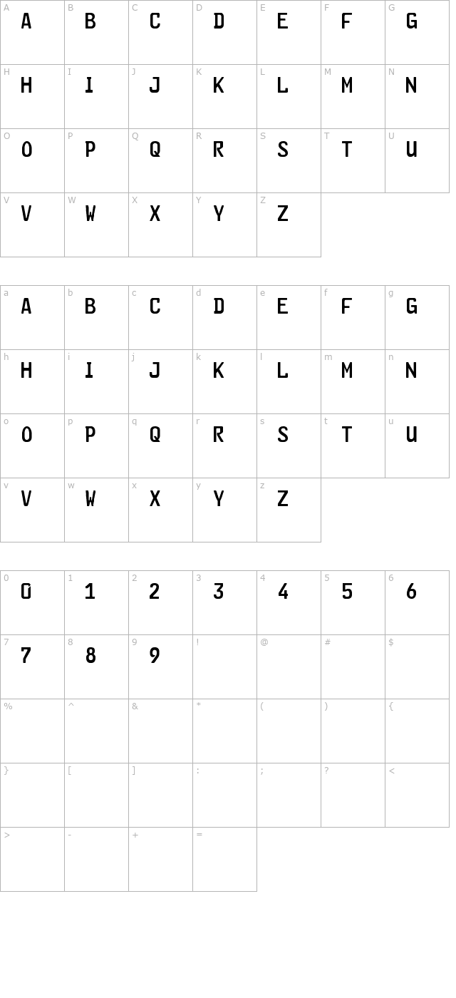 kraftfahrzeugkennzeichen character map