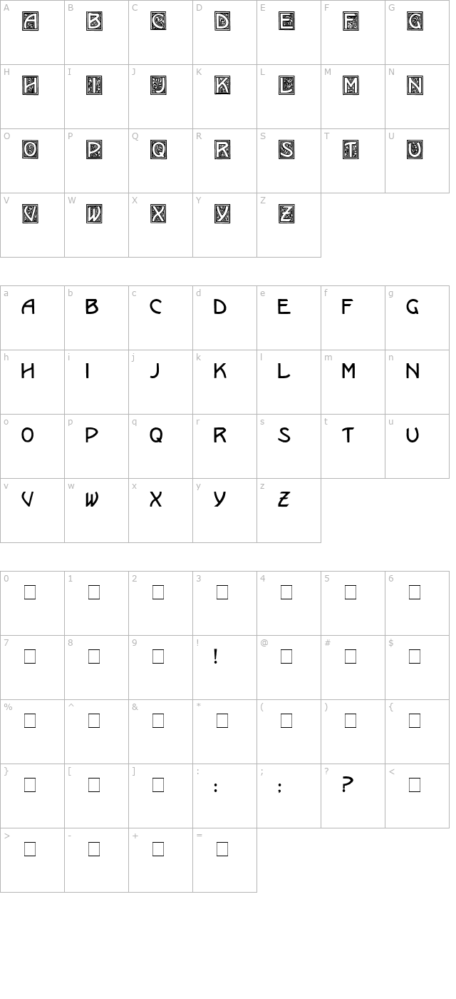 kramer-medium character map