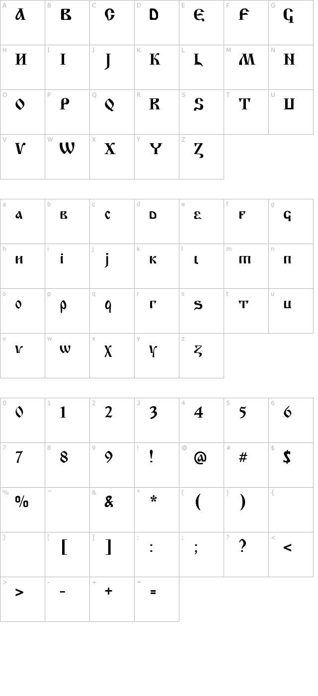 krasni-fellows character map