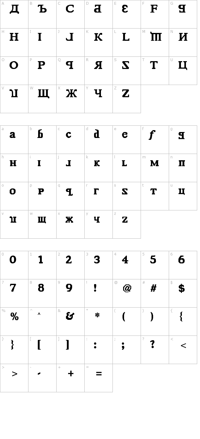 Kremlin Comrade character map