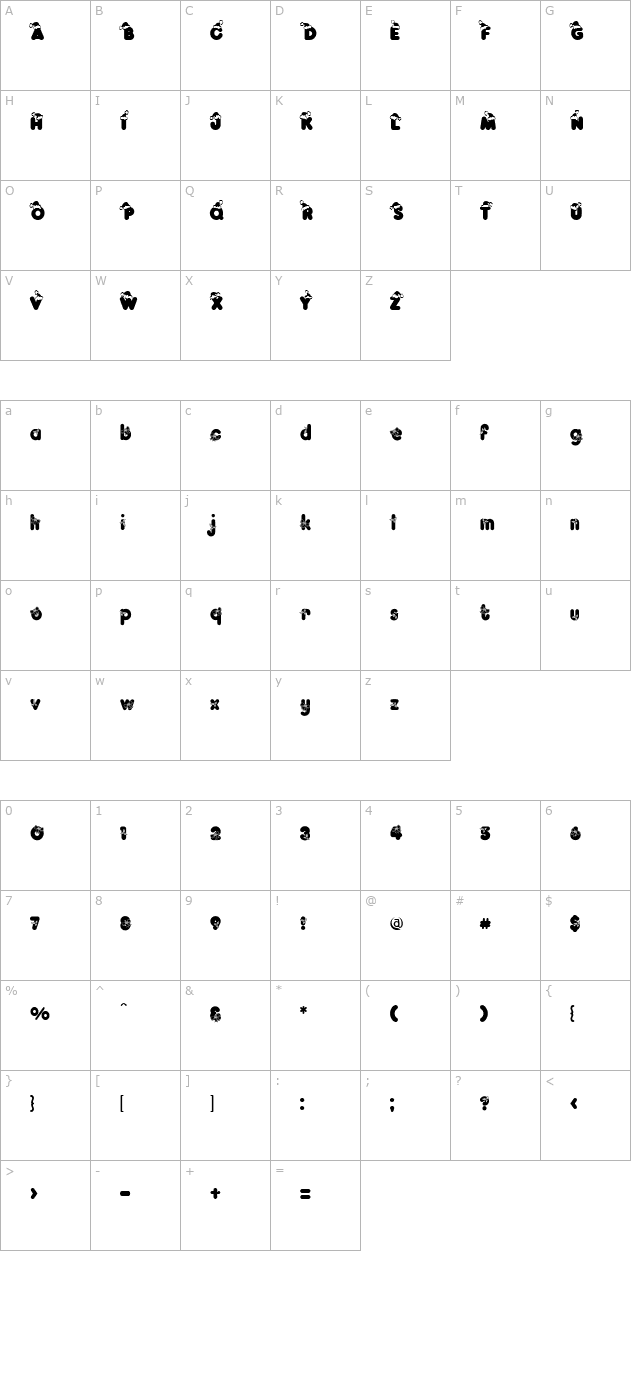 kringle-regular character map