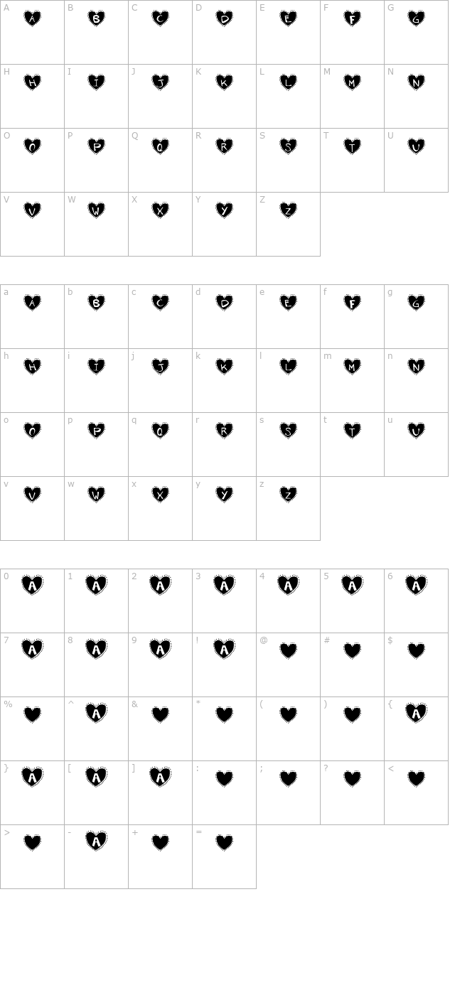 krishart character map