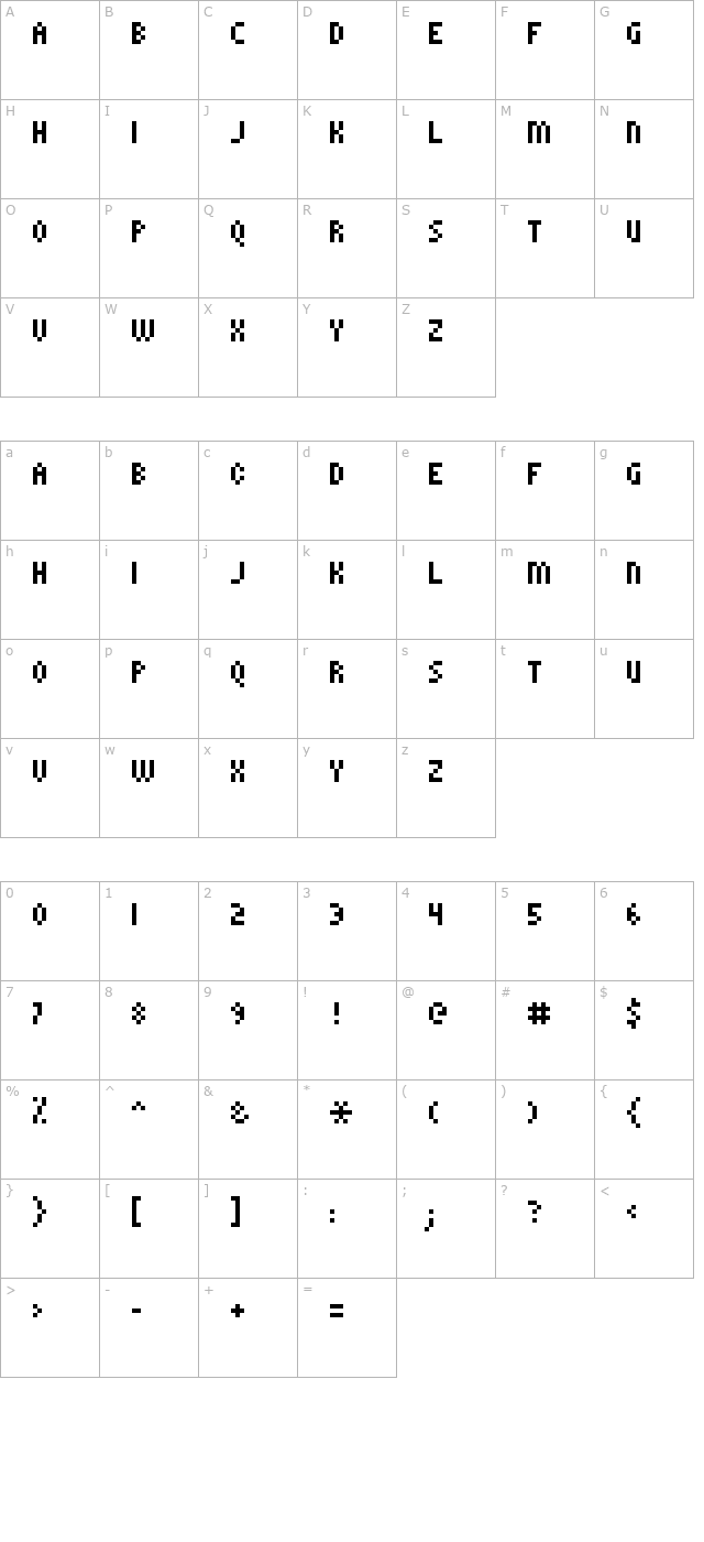 kroeger 0857 character map