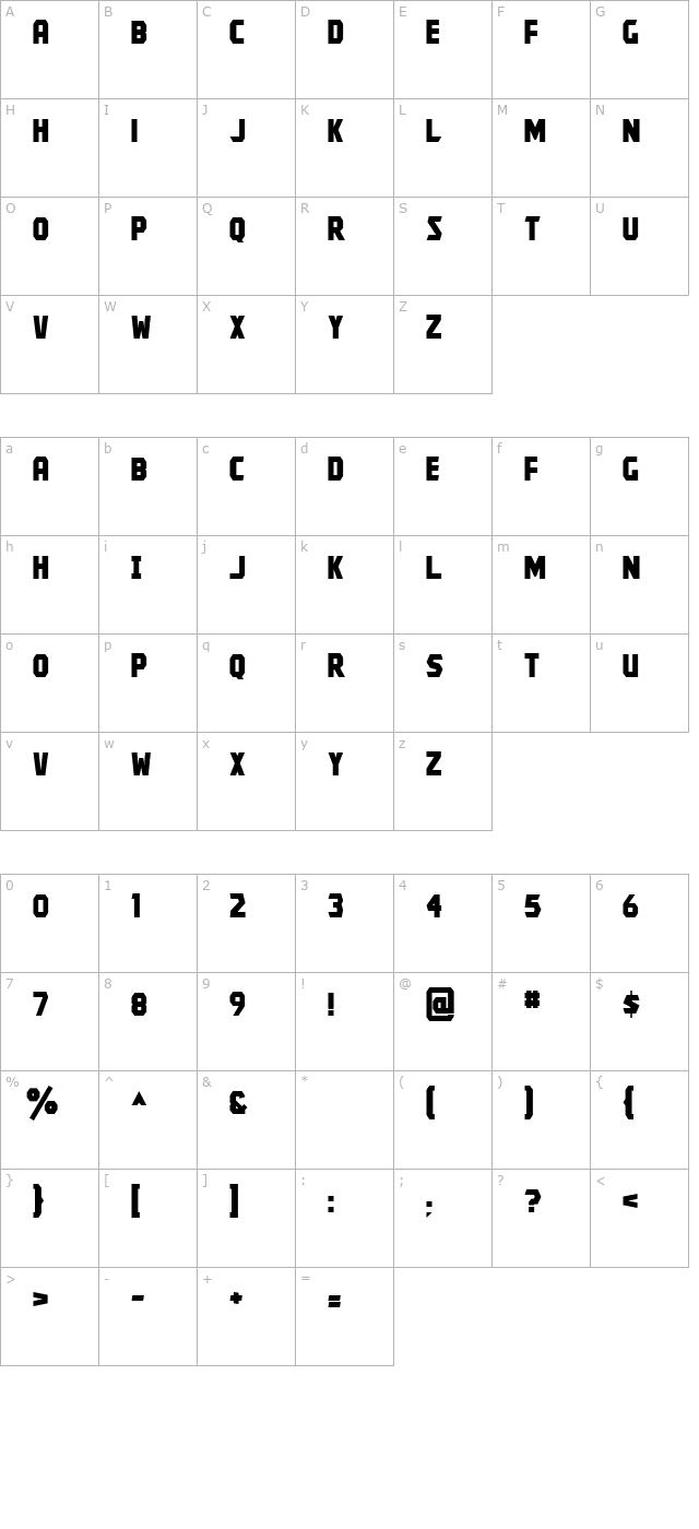 kroftsmann character map