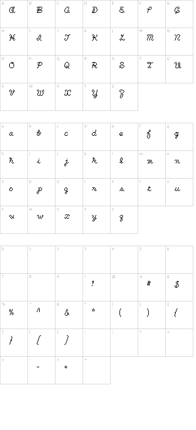 kuchibue character map