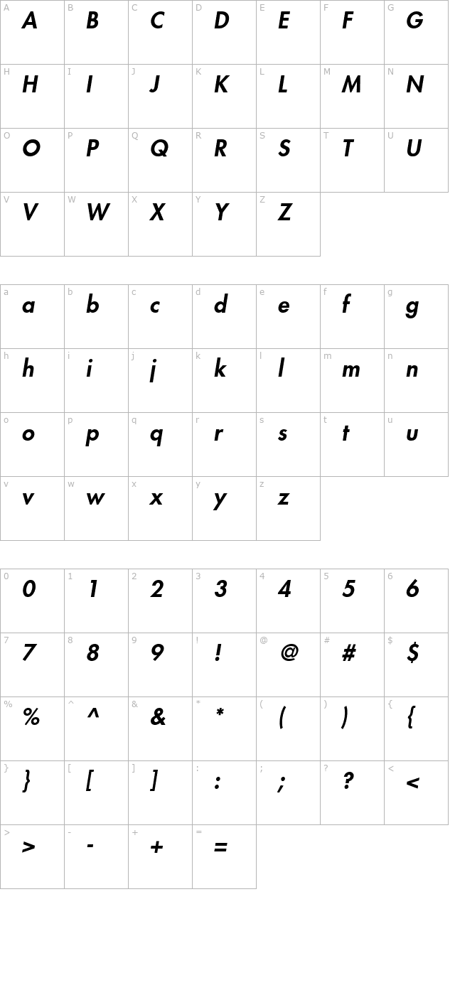 kudos-black-ssi-black-italic character map