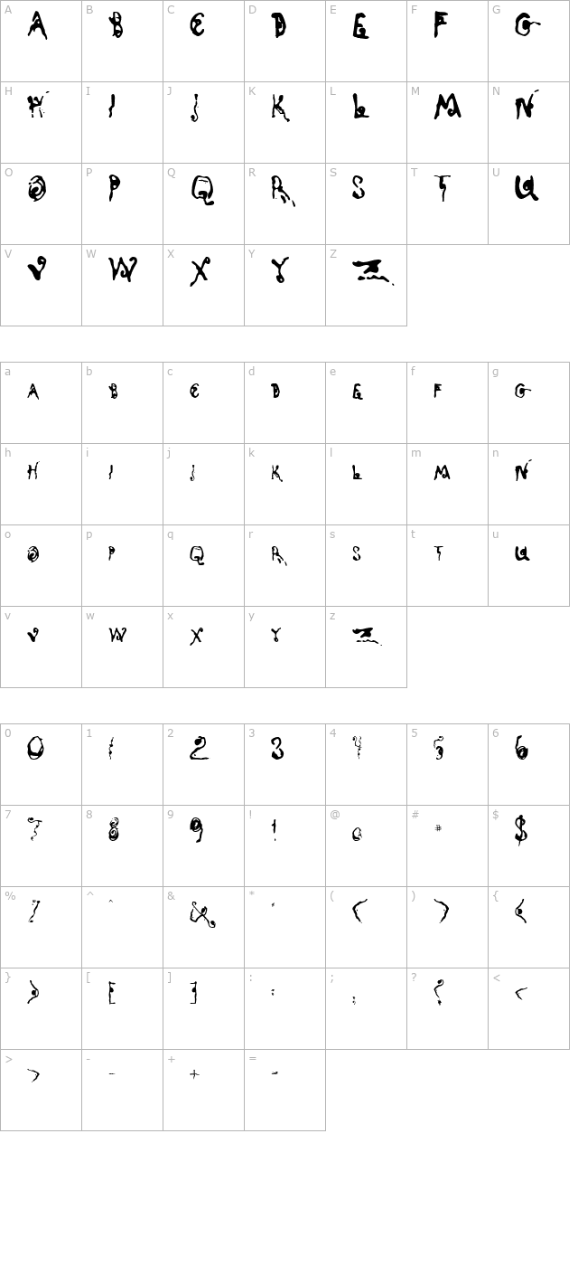 kyoto-song character map