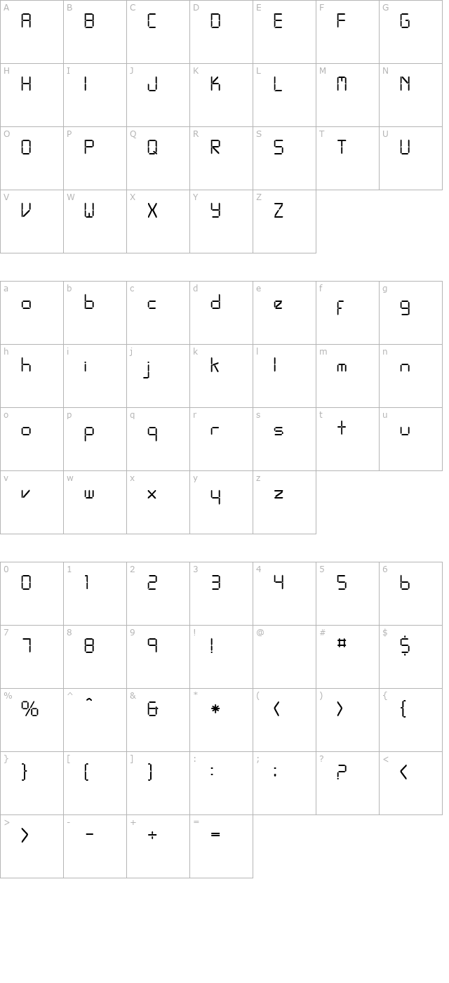 l-regular character map