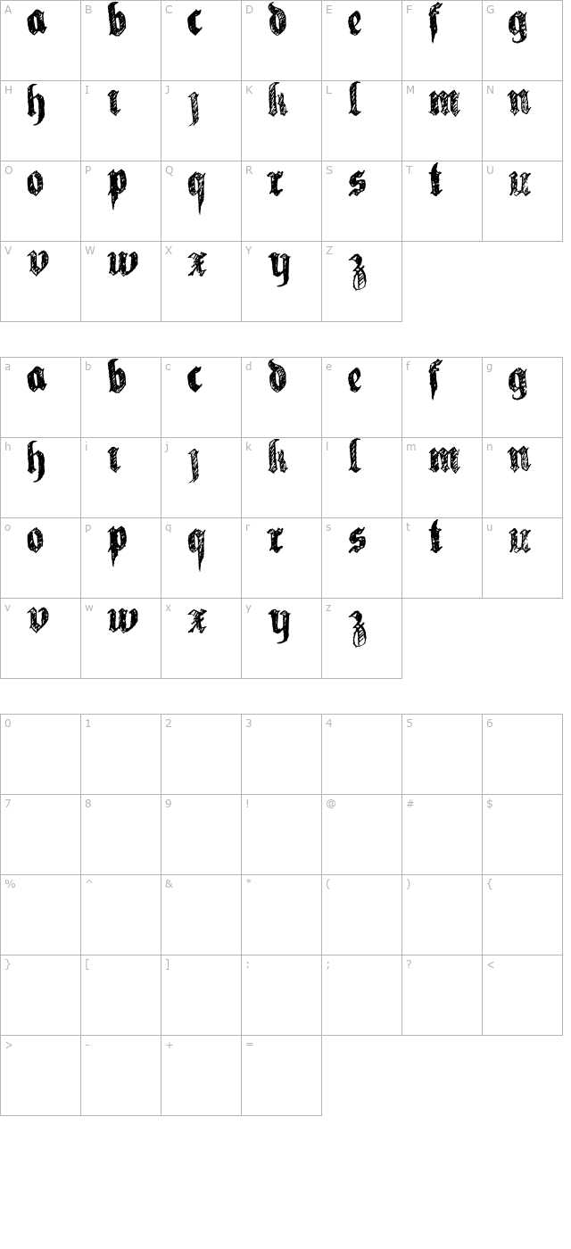 la-fraktouille character map